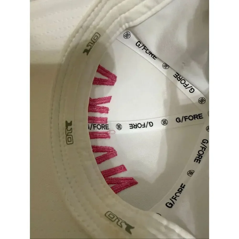 G/Fore Women's Nauka Golf Adjustable Snapback Hat Cap White Pink One Size